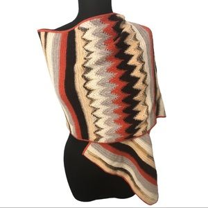 Missoni Sport Wool/Mohair Scarf in Terra Cotta, Brown and Creams